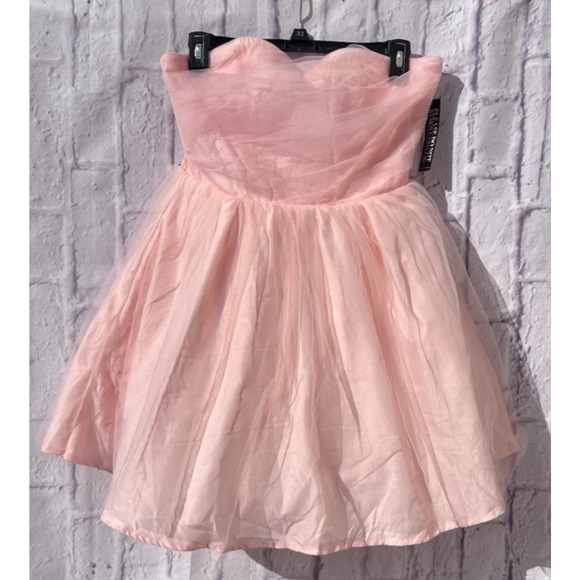 Sweetheart Tulle Fit N Flare Dress Romantic Tutu Core Layered Bodice Pink Size M - Picture 5 of 11